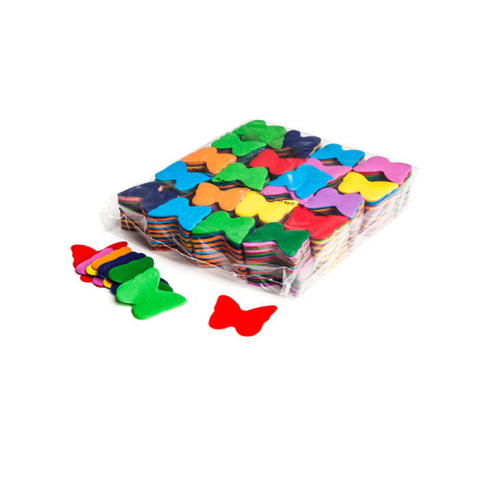 MagicFX - Slowfall confetti butterflies Ø 55 mm - Multicolour